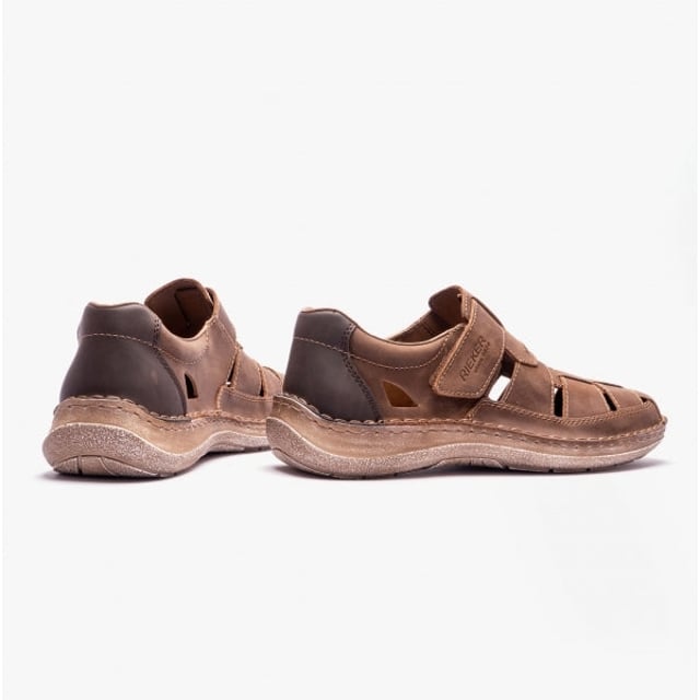 Rieker 03078-25 Mens Fisherman Sandals Brown

 Upper Material: Suede

Lining Material: Leather

Sole Material: RIRICON-sole

Closure/Fastening: Touch Fasten

Features: Comfort,Breathable

Toe Shape: Round

Shoe Width: Wide

Item Weight: 1 KG

Heel Height: Flat (Under 2.5cm)

Shoe Style: Fisherman

Gift Boxed: No
Product Code: 03078-25