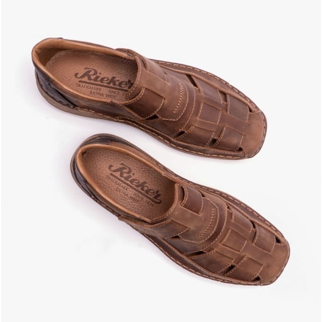 Rieker 03078-25 Mens Fisherman Sandals Brown

 Upper Material: Suede

Lining Material: Leather

Sole Material: RIRICON-sole

Closure/Fastening: Touch Fasten

Features: Comfort,Breathable

Toe Shape: Round

Shoe Width: Wide

Item Weight: 1 KG

Heel Height: Flat (Under 2.5cm)

Shoe Style: Fisherman

Gift Boxed: No
Product Code: 03078-25