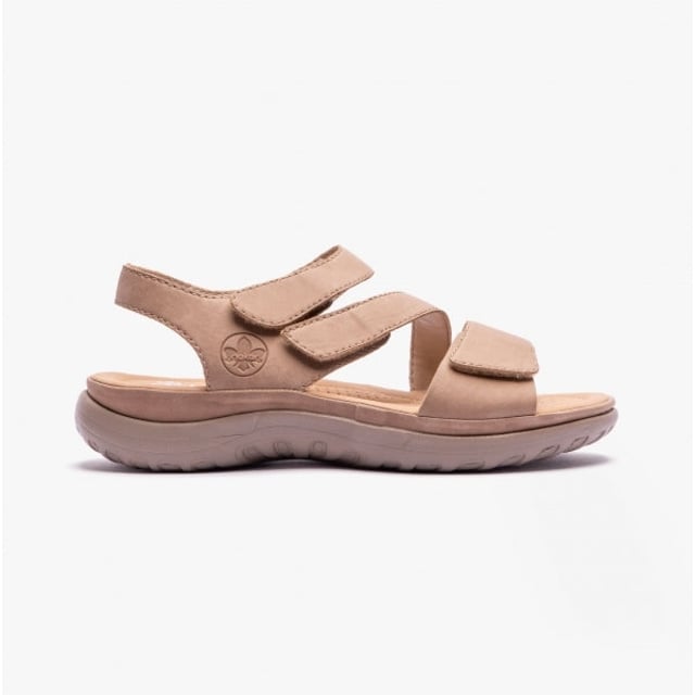 Rieker 64872-62 Ladies Strappy Sandals Beige

 Upper Material: Synthetic

Lining Material: Synthetic

Sole Material: RIRICON-sole

Closure/Fastening: Touch Fasten

Features: Lightweight

Toe Shape: Round

Shoe Width: Regular

Item Weight: 1 KG

Heel Height: Flat (Under 2.5cm)

Sandal Style: Sandals

Gift Boxed: No
Product Code: 64872-62