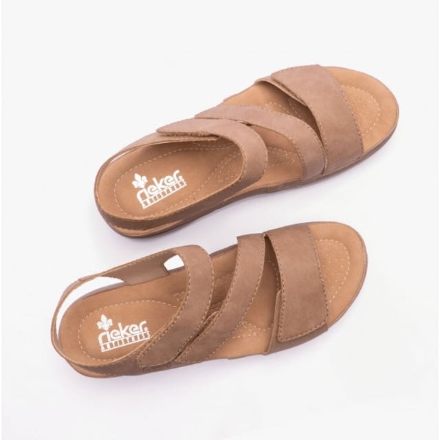 Rieker 64872-62 Ladies Strappy Sandals Beige

 Upper Material: Synthetic

Lining Material: Synthetic

Sole Material: RIRICON-sole

Closure/Fastening: Touch Fasten

Features: Lightweight

Toe Shape: Round

Shoe Width: Regular

Item Weight: 1 KG

Heel Height: Flat (Under 2.5cm)

Sandal Style: Sandals

Gift Boxed: No
Product Code: 64872-62