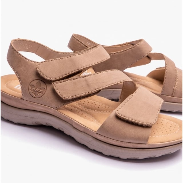 Rieker 64872-62 Ladies Strappy Sandals Beige

 Upper Material: Synthetic

Lining Material: Synthetic

Sole Material: RIRICON-sole

Closure/Fastening: Touch Fasten

Features: Lightweight

Toe Shape: Round

Shoe Width: Regular

Item Weight: 1 KG

Heel Height: Flat (Under 2.5cm)

Sandal Style: Sandals

Gift Boxed: No
Product Code: 64872-62