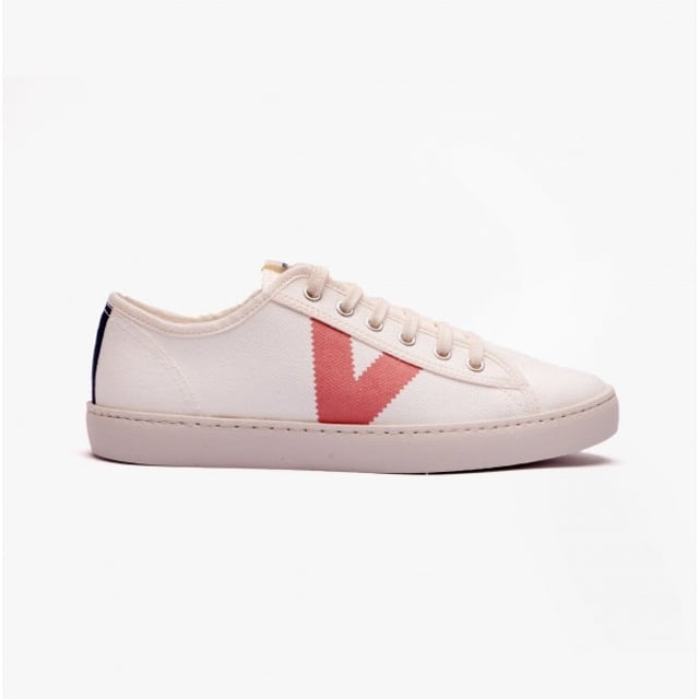 Victoria BERLIN ECO CONTRAST CANVAS Womens Trainers White/Rose

 Upper Material: Leather

Lining Material: Textile

Sole Material: Synthetic

Closure/Fastening: Lace-Up

Features: Comfort,Breathable

Toe Shape: Round

Shoe Width: Regular

Item Weight: 1 KG

Heel Height: Flat (Under 2.5cm)

Trainer Style: Plimsolls

Gift Boxed: No
Product Code: 1126160/ROS