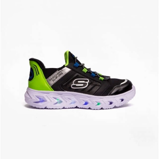 Skechers HYPNO-FLASH 2.0 - ODELUX Boys Trainers Black/Lime

 Upper Material: Synthetic

Lining Material: Textile

Sole Material: Synthetic

Closure/Fastening: Slip-On

Features: Lightweight,Comfort,Breathable

Toe Shape: Round

Shoe Width: Regular

Item Weight: 0.5 KG

Heel Height: Flat (Under 2.5cm)

Shoe Shaft Height: Low Top

Trainer Style: Casual

Skechers Features: Memory Foam,Light Up

Gift Boxed: No
Product Code: 403843L/BKLM