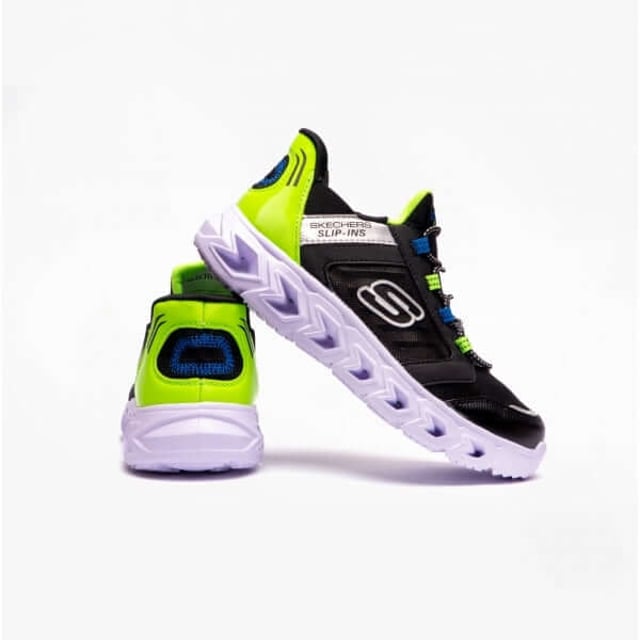 Skechers HYPNO-FLASH 2.0 - ODELUX Boys Trainers Black/Lime

 Upper Material: Synthetic

Lining Material: Textile

Sole Material: Synthetic

Closure/Fastening: Slip-On

Features: Lightweight,Comfort,Breathable

Toe Shape: Round

Shoe Width: Regular

Item Weight: 0.5 KG

Heel Height: Flat (Under 2.5cm)

Shoe Shaft Height: Low Top

Trainer Style: Casual

Skechers Features: Memory Foam,Light Up

Gift Boxed: No
Product Code: 403843L/BKLM