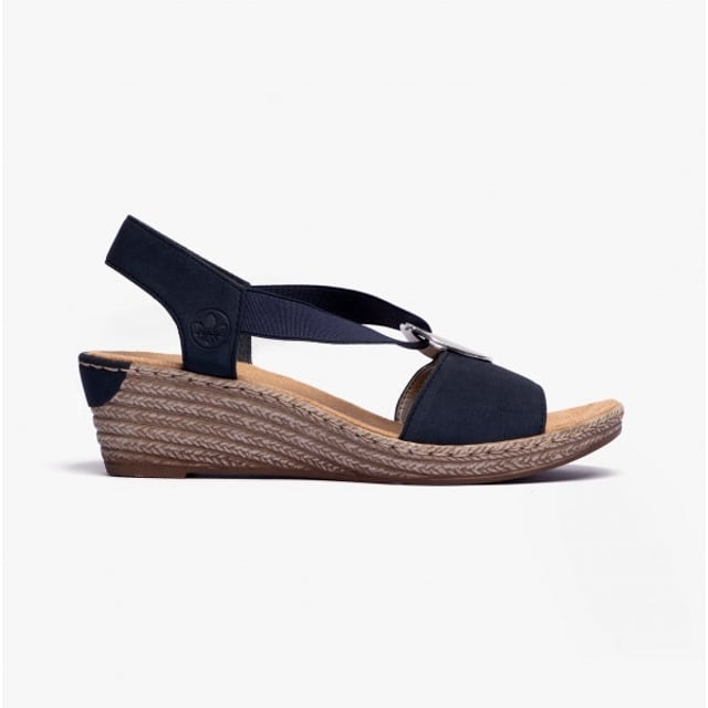 Rieker 624H6-14 Ladies Slingback Wedge Sandals Blue

 Upper Material: Synthetic

Lining Material: Synthetic

Sole Material: RIRICON-sole

Closure/Fastening: Slip-On

Features: Lightweight

Heel Type: Wedge

Toe Shape: Round

Shoe Width: Relaxed

Item Weight: 1 KG

Heel Height: Low (2.5-4.9cm)

Sandal Style: Sandals

Gift Boxed: No
Product Code: 624H6-14
