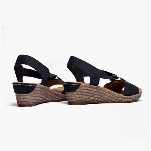 Rieker 624H6-14 Ladies Slingback Wedge Sandals Blue

 Upper Material: Synthetic

Lining Material: Synthetic

Sole Material: RIRICON-sole

Closure/Fastening: Slip-On

Features: Lightweight

Heel Type: Wedge

Toe Shape: Round

Shoe Width: Relaxed

Item Weight: 1 KG

Heel Height: Low (2.5-4.9cm)

Sandal Style: Sandals

Gift Boxed: No
Product Code: 624H6-14