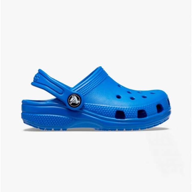 Crocs 206990-4KZ TODDLER CLASSIC Kids Clogs Blue Bolt

 Upper Material: Croslite

Lining Material: Unlined

Sole Material: Croslite

Closure/Fastening: Slip-On

Features: Lightweight,Water Resistant,Comfort,Breathable

Toe Shape: Round

Shoe Width: Regular

Item Weight: 0.5 KG

Heel Height: Flat (Under 2.5cm)

Sandal Style: Sandals

Gift Boxed: No
Product Code: 206990-4KZ