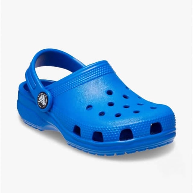 Crocs 206990-4KZ TODDLER CLASSIC Kids Clogs Blue Bolt

 Upper Material: Croslite

Lining Material: Unlined

Sole Material: Croslite

Closure/Fastening: Slip-On

Features: Lightweight,Water Resistant,Comfort,Breathable

Toe Shape: Round

Shoe Width: Regular

Item Weight: 0.5 KG

Heel Height: Flat (Under 2.5cm)

Sandal Style: Sandals

Gift Boxed: No
Product Code: 206990-4KZ