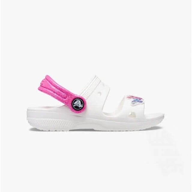 Crocs 207803-100 CLASSIC SANDAL Kids Sandals White

 Upper Material: Croslite

Lining Material: Unlined

Sole Material: Croslite

Closure/Fastening: Slip-On

Features: Lightweight,Water Resistant,Comfort,Breathable

Toe Shape: Round

Shoe Width: Regular

Item Weight: 0.5 KG

Heel Height: Flat (Under 2.5cm)

Sandal Style: Sandals

Gift Boxed: No
Product Code: 207803-100
