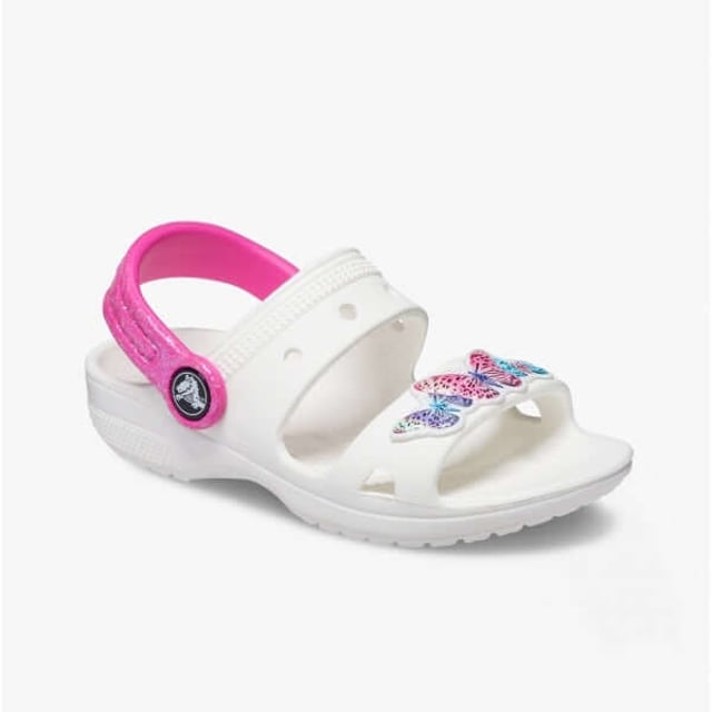 Crocs 207803-100 CLASSIC SANDAL Kids Sandals White

 Upper Material: Croslite

Lining Material: Unlined

Sole Material: Croslite

Closure/Fastening: Slip-On

Features: Lightweight,Water Resistant,Comfort,Breathable

Toe Shape: Round

Shoe Width: Regular

Item Weight: 0.5 KG

Heel Height: Flat (Under 2.5cm)

Sandal Style: Sandals

Gift Boxed: No
Product Code: 207803-100