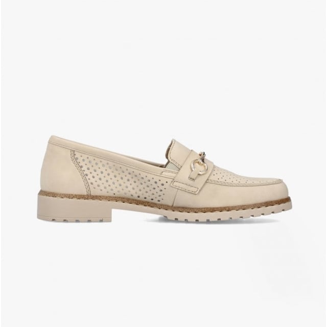 Rieker 51865-60 Ladies Leather Loafers Beige

 Upper Material: Synthetic

Lining Material: Leather

Sole Material: RIRICON-sole

Closure/Fastening: Lace-Up

Features: Lightweight

Toe Shape: Round

Shoe Width: Regular

Item Weight: 1 KG

Heel Height: Flat (Under 2.5cm)

Shoe Shaft Height: Low Top

Shoe Style: Loafer

Gift Boxed: No
Product Code: 51865-60