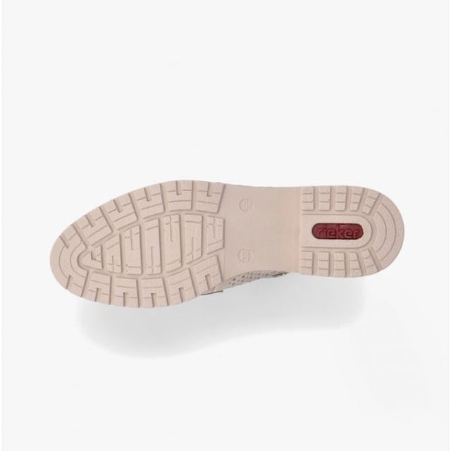 Rieker 51865-60 Ladies Leather Loafers Beige

 Upper Material: Synthetic

Lining Material: Leather

Sole Material: RIRICON-sole

Closure/Fastening: Lace-Up

Features: Lightweight

Toe Shape: Round

Shoe Width: Regular

Item Weight: 1 KG

Heel Height: Flat (Under 2.5cm)

Shoe Shaft Height: Low Top

Shoe Style: Loafer

Gift Boxed: No
Product Code: 51865-60