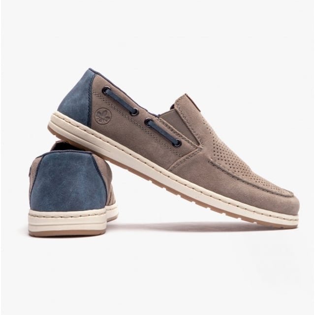 Rieker 18266-42 Mens Leather Deck Shoes Grey

 Upper Material: Leather

Lining Material: Textile

Sole Material: TPE

Closure/Fastening: Slip-On

Features: Comfort,Breathable

Toe Shape: Round

Shoe Width: Regular

Item Weight: 1 KG

Heel Height: Flat (Under 2.5cm)

Shoe Shaft Height: Low Top

Shoe Style: Boat &amp; Deck

Gift Boxed: No
Product Code: 18266-42
