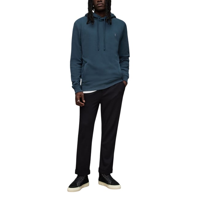 ALL SAINTS Men’s Hoodie 
Style Name : Raven OTH
Style Code : MD154R
100% Cotton
Made in India
Regular Fit
Drawstring hood
Welt Pocket
Carbon Brushed Cotton
Ram Skull Embroidered Logo
Machine Washable (Please see the washing Instruction)