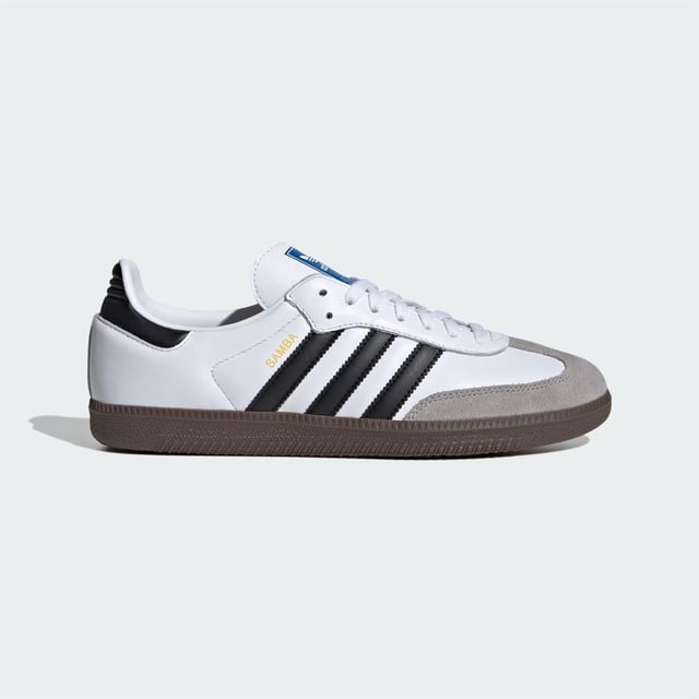 DE KLASSIEKE LOOK EN FEEL VAN DE AUTHENTIEKE SAMBA. Geboren op het voetbalveld, is de Samba een tijdloos icoon van streetstyle. Deze schoenen blijven trouw aan hun erfgoed met een zacht leren bovenwerk en suède overlays.
Details
Normale pasvorm
Vetersluiting
Volnerflederen bovenwerk met robuuste suède en goudfolie-details
Synthetische leren voering; Cupzool van rubber
Middenzool van rubber
Productkleur: Cloud White / Core Black / Clear Granite
Productcode: B75806
Highlights SUEDE T-NEUS ONTWERP: De authentieke Samba-look GETEXTUREERDE RUBBEREN CUPZOOL: Met draaipunt, geïnspireerd op voetbalerfgoed GOUDFOLIE OPDRUK: Metalen details met het opschrift "Samba"
adidas Sambas hebben een normale pasvorm, maar sommige mensen vinden ze iets aan de smalle kant. Heb je bredere voeten? Kies dan een halve maat groter voor wat meer ruimte