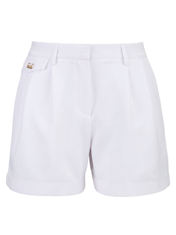 Elegante short met hoge taille, getailleerd model en stijlvolle plooien. De mix van polyester en elastaan zorgt voor een hoog draagcomfort, perfect voor elegante zomerse looks.
