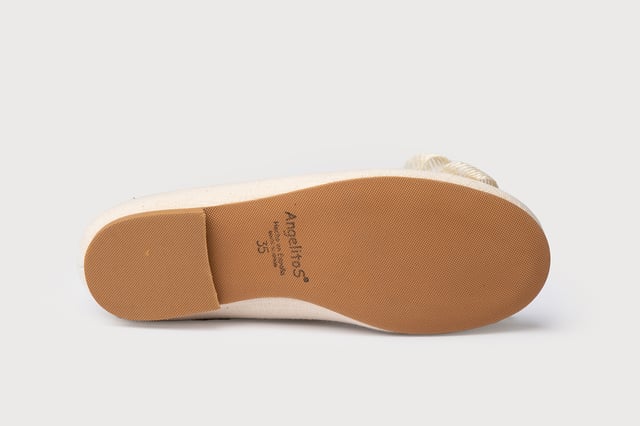 Hay momentos en la vida que son mágicos por sí solos. Elegantes y cómodos, zapato tipo bailarina con adorno Flor Encaje & Tul fabricado en lino. La parte interior está fabricada con textil antibacteriano, protector de punteras y talones, planta textil y suela de cuerolite antideslizante. Calzado diseñado y fabricado en España ideal para celebraciones.