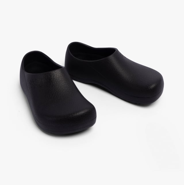 PROFI-BIRKI PU Unisex Adults Clogs Black Birkenstock Professional PROFI-BIRKI PU Unisex Adults Clogs Black
Upper Material: Polyurethane
Lining Material: Fabric
Sole Material: PU
Closure/Fastening: Slip-On
Features: Breathable,Machine Washable
Heel Type: Wedge
Toe Shape: Round
Shoe Width: Regular
Item Weight: 0.5 KG
Heel Height: Low (2.5-4.9cm)
Sandal Style: Clog
Safety Features: Fuel/Oil Resistant Sole
Gift Boxed: No
Product Code: 1027182