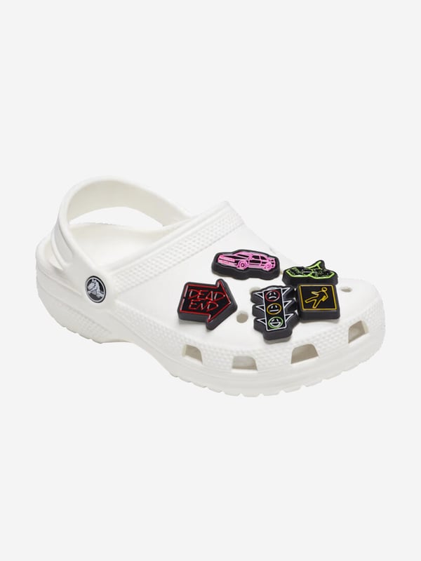 Enhance your urban style with the Reflective Street multi-coloured Jibbitz‚ charms! These sleek accessories add a unique edge to your Crocs with their reflective designs. Easy to use and eye-catching, they are the perfect addition for streetwear enthusiasts. Elevate your footwear with these must-have charms and stand out on the streets!

NOTE: Sold Separately to Shoe

‚Not a Toy
‚Not Intended For Children Under 3 Years Of Age