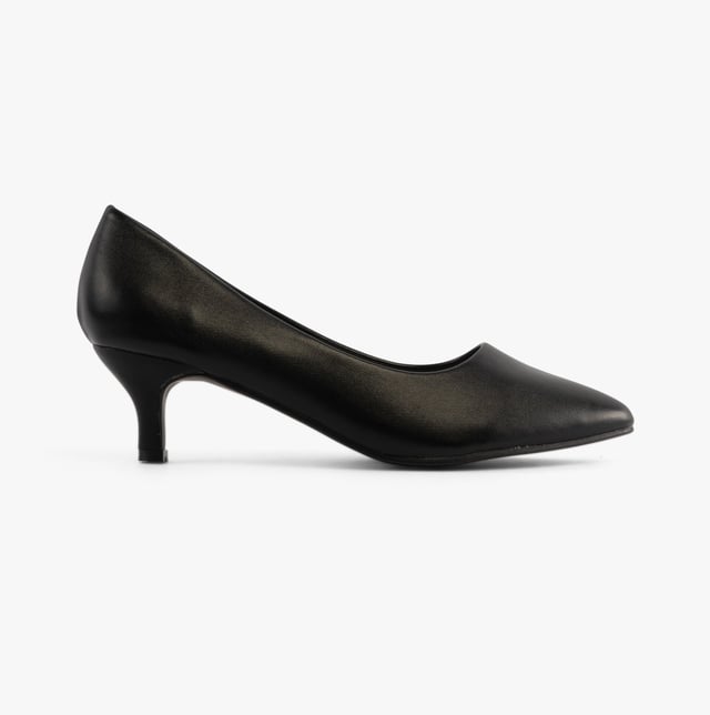 Comfort Plus TEXAS Womens Shoes Black - Matte

 Upper Material: Synthetic

Lining Material: Textile

Sole Material: Synthetic

Closure/Fastening: Slip-On

Features: Comfort,Breathable

Heel Type: Kitten

Toe Shape: Point

Shoe Width: Regular

Item Weight: 0.32 KG

Heel Height: Medium (5-7.4cm)

Shoe Style: Court

Gift Boxed: No
Product Code: B1935BLK