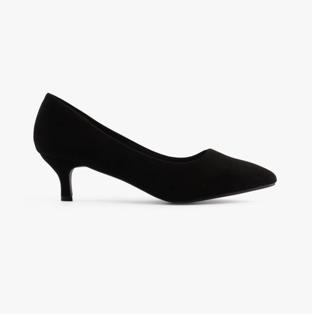 Comfort Plus TEXAS Womens Shoes Black - Faux Suede

 Upper Material: Synthetic

Lining Material: Textile

Sole Material: Synthetic

Closure/Fastening: Slip-On

Features: Comfort,Breathable

Heel Type: Kitten

Toe Shape: Point

Shoe Width: Regular

Item Weight: 0.32 KG

Heel Height: Medium (5-7.4cm)

Shoe Style: Court

Gift Boxed: No
Product Code: B1935MCF
