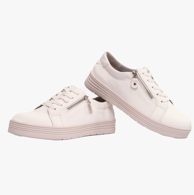 Dr Keller JANICE Womens Trainers White

 Upper Material: Polyurethane

Lining Material: Textile

Sole Material: Rubber

Closure/Fastening: Lace-Up,Zip

Features: Comfort

Toe Shape: Round

Shoe Width: Regular

Item Weight: 1 KG

Heel Height: Flat (Under 2.5cm)

Shoe Shaft Height: Low Top

Trainer Style: Casual

Gift Boxed: No
Product Code: B0151-WHT