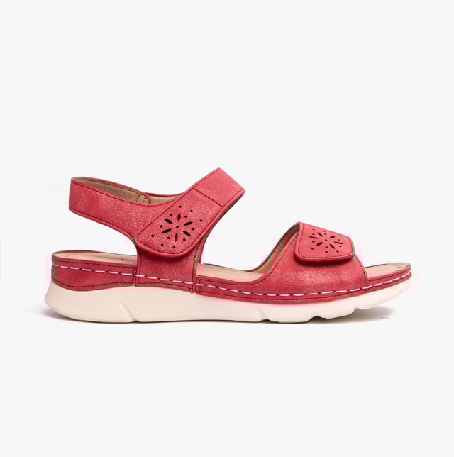 Dr Keller MARIE Womens Sandals Red Metalic

 Upper Material: Synthetic

Lining Material: Synthetic

Sole Material: Rubber

Closure/Fastening: Touch Fasten

Features: Comfort,Breathable

Shoe Width: Regular

Item Weight: 1 KG

Heel Height: Low (2.5-4.9cm)

Sandal Style: Open Toe

Gift Boxed: No
Product Code: B1725-RED