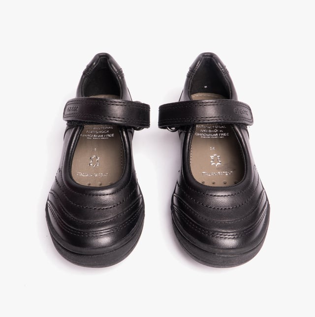 GEOX HADRIEL I Girls Leather Touch Fasten School Shoes Black

 Upper Material: Leather

Lining Material: Fabric

Sole Material: Synthetic

Closure/Fastening: Touch Fasten

Features: Comfort,Breathable,Adjustable Strap

Toe Shape: Round

Shoe Width: Regular

Item Weight: 1 KG

Heel Height: Flat (Under 2.5cm)

Shoe Shaft Height: Low Top

Shoe Style: Mary Jane

Gift Boxed: No
Product Code: J947VI-00043-C9999