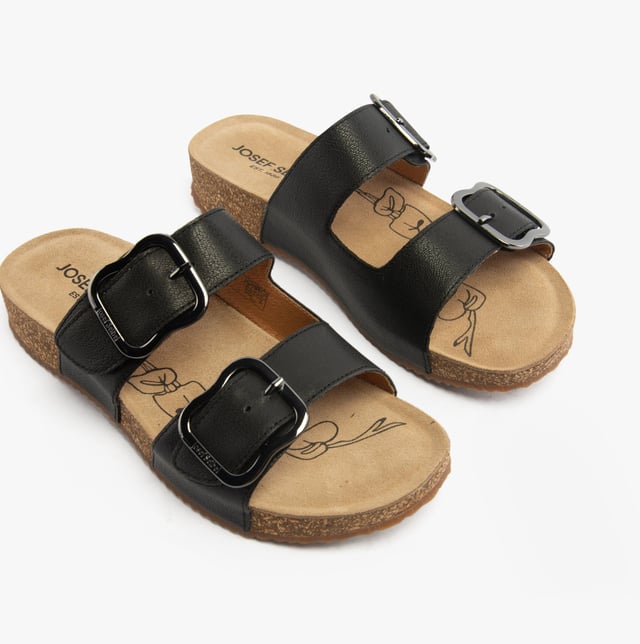 Josef Seibel TONGA 64 Ladies Buckle Sandals Black

 Upper Material: Leather

Lining Material: Leather

Sole Material: Rubber

Closure/Fastening: Touch Fasten

Features: Comfort,Buckle,Breathable,Adjustable

Toe Shape: Round

Shoe Width: Regular

Item Weight: 0.5 KG

Heel Height: Flat (Under 2.5cm)

Sandal Style: Sandals

Gift Boxed: No
Product Code: 78564-128100