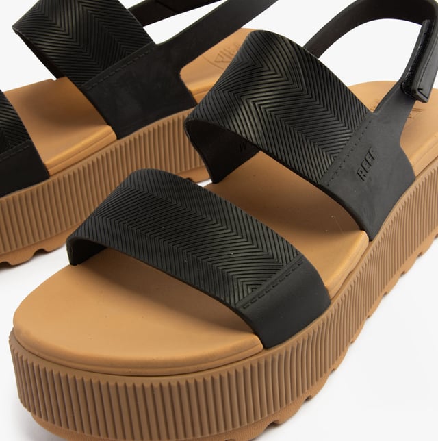 Reef WATER VISTA HIGHER Womens Sandals Black/Tan

 Upper Material: Synthetic

Lining Material: EVA

Sole Material: EVA

Closure/Fastening: Touch Fasten

Features: Comfort,Breathable

Heel Type: Platform

Shoe Width: Narrow

Item Weight: 1 KG

Heel Height: Flat (Under 2.5cm)

Sandal Style: Sandals

Gift Boxed: No
Product Code: CJ4386