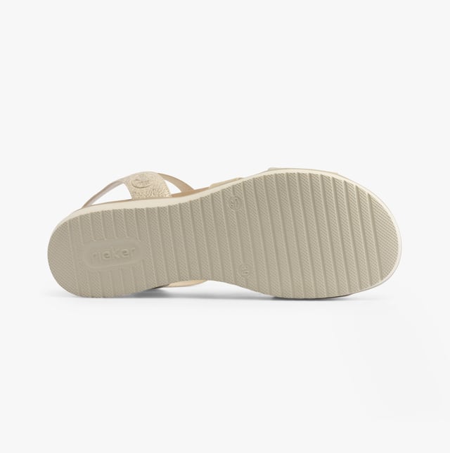 Rieker V3788-60 Womens Sandals Beige

 Upper Material: Synthetic

Lining Material: Leather

Sole Material: Synthetic

Closure/Fastening: Touch Fasten

Features: Comfort,Breathable

Heel Type: Wedge

Shoe Width: Regular

Item Weight: 1 KG

Heel Height: Low (2.5-4.9cm)

Sandal Style: Sandals

Gift Boxed: No
Product Code: V3788-60