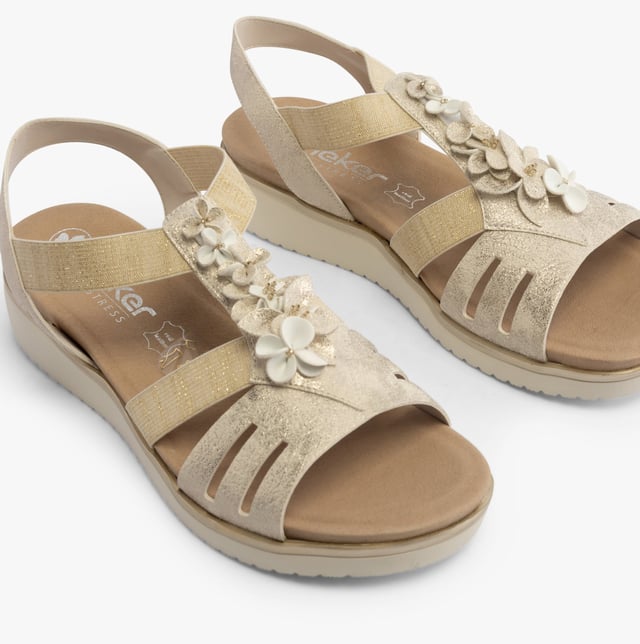Rieker V3788-60 Womens Sandals Beige

 Upper Material: Synthetic

Lining Material: Leather

Sole Material: Synthetic

Closure/Fastening: Touch Fasten

Features: Comfort,Breathable

Heel Type: Wedge

Shoe Width: Regular

Item Weight: 1 KG

Heel Height: Low (2.5-4.9cm)

Sandal Style: Sandals

Gift Boxed: No
Product Code: V3788-60