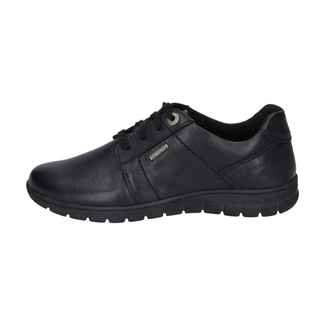 Our black low cut includes a big comfort in fall. The quality napa leahter ensures stability. For dry feet in any weather TopDryTex-technology. You can switch the removable sole effortlessly. Due to the AGO design, the Steffi 59 has a perfect fit. With the width G, the low shoe Steffi 59 is very comfortable for normal foot. This everyday model Steffi 59 gives you the freedom - to go your way.