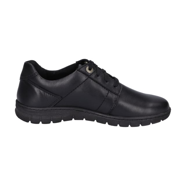 Our black low cut includes a big comfort in fall. The quality napa leahter ensures stability. For dry feet in any weather TopDryTex-technology. You can switch the removable sole effortlessly. Due to the AGO design, the Steffi 59 has a perfect fit. With the width G, the low shoe Steffi 59 is very comfortable for normal foot. This everyday model Steffi 59 gives you the freedom - to go your way.
