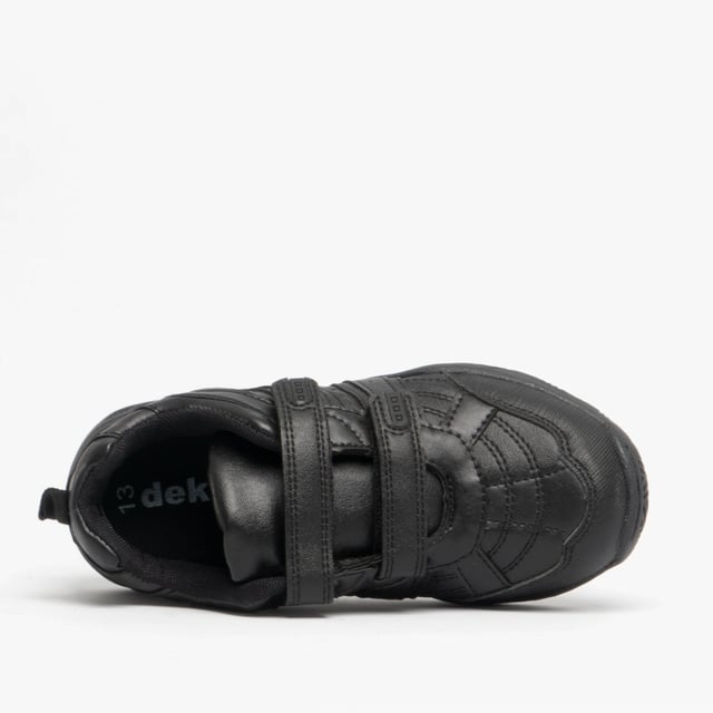 Junior kids stylsih trainers from Dek, these trainers are crafted in a PU upper with a 2 strap up fastening for easy on/off wear. Perfect as school trainers or casual everyday trainers- PU Upper
- 2 Touch hook and loop fastening
- Heel tab for easy on/off wear
- TPR Sole