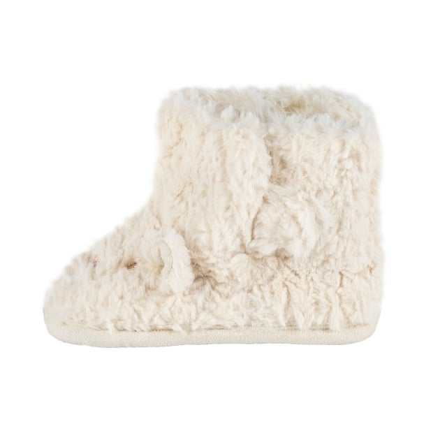 Totes Toasties Totes Toasties POLAR BEAR Kids Bootie Slippers Beige

 Upper Material: Synthetic

Lining Material: Synthetic

Sole Material: Synthetic

Closure/Fastening: Pull-On

Features: Warm Lining,Comfort,Breathable

Toe Shape: Round

Shoe Width: Regular

Item Weight: 0.19 KG

Heel Height: Flat (Under 2.5cm)

Slipper Style: Slipper Boot

Gift Boxed: Yes
Product Code: 3355FPBR