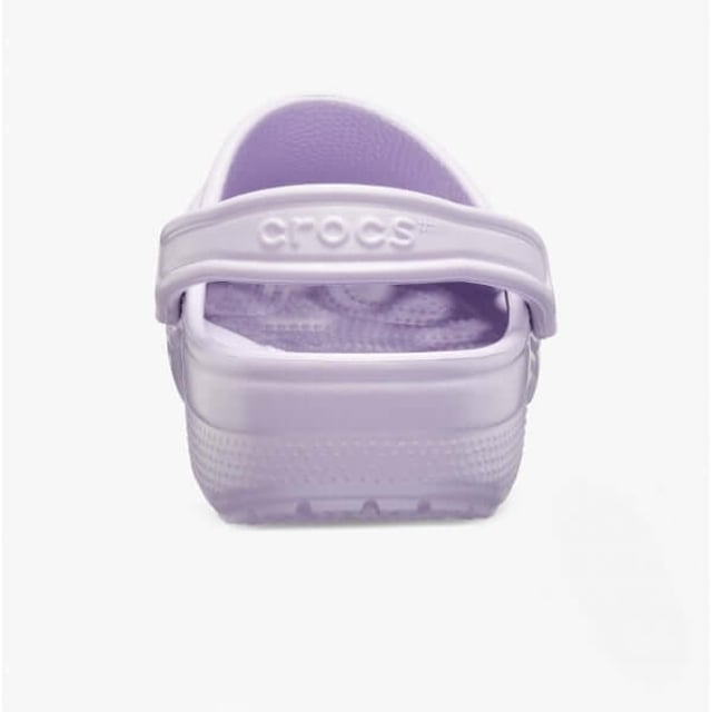 Womens Crocs Classic Clogs in lavender.- Slip on fastening.- Pivoting heel straps.- Ventilation ports add breathability and help water and debris drain away.- Croslite™ footbed.- Lightweight  non-marking soles.- Ref: 10001530L