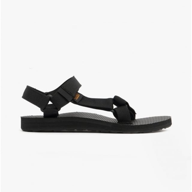 Teva ORIGINAL UNIVERSAL Ladies Sandals Black

 Upper Material: Textile

Sole Material: Synthetic

Closure/Fastening: Slip-On

Features: Lightweight,Vegan,Comfort,Breathable,Adjustable Strap

Toe Shape: Round

Shoe Width: Regular

Item Weight: 0.5 KG

Heel Height: Flat (Under 2.5cm)

Sandal Style: Sandals

Gift Boxed: No
Product Code: 1003987-BLK