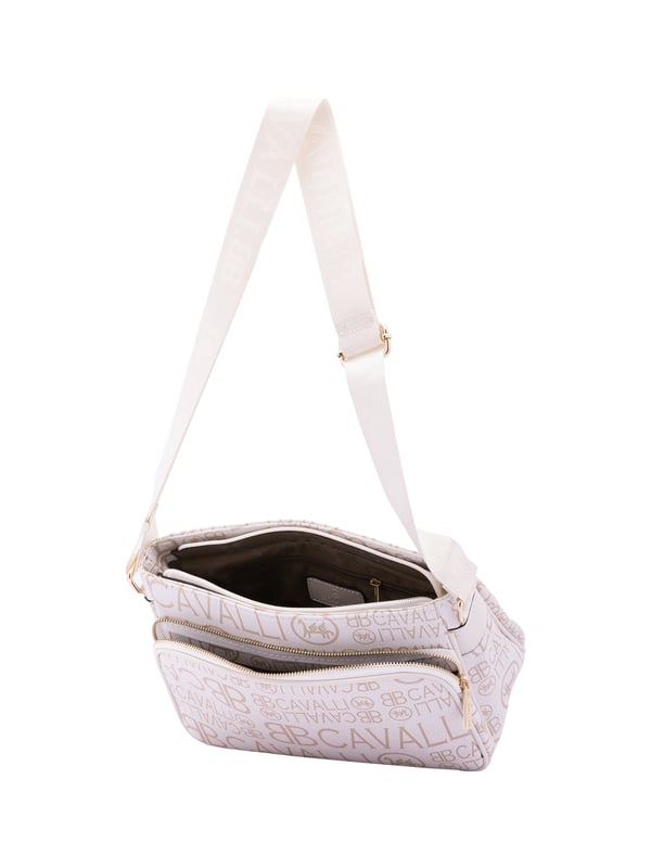 Crossbodytas voor dames met ritssluiting. één met binnenzakken met ritssluiting. één voorkant met ritssluiting en één achterkant met externe zakken met rits. verstelbaar in stoffen schouderband. ontbrekend handvat. een binnencompartiment.  extern materiaal. 100% polyester binnenkant. Afmetingen: 19x28x13 cm. Modeproduct