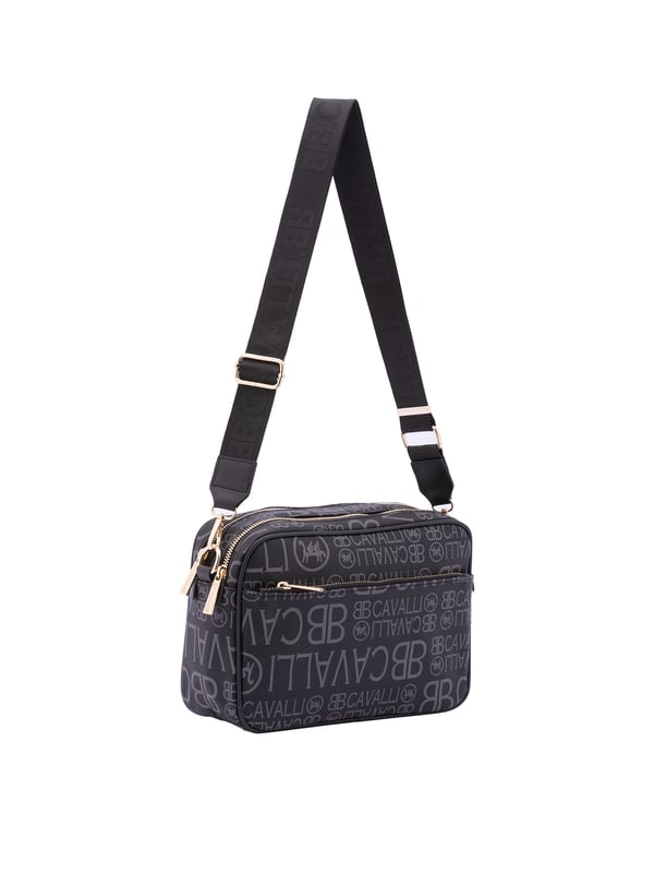 Bolso bandolera para mujer. El cierre es con cremallera. Los bolsillos internos son uno con cremallera y dos abiertos. Los bolsillos externos son uno delantero con cremallera y otro trasero con cremallera. La bandolera es ajustable en tela. Falta el mango. Hay dos compartimentos internos. El material exterior es ecopiel. Internamente es 100% Poliéster. Medidas: 18x28x11 cm. Producto de moda