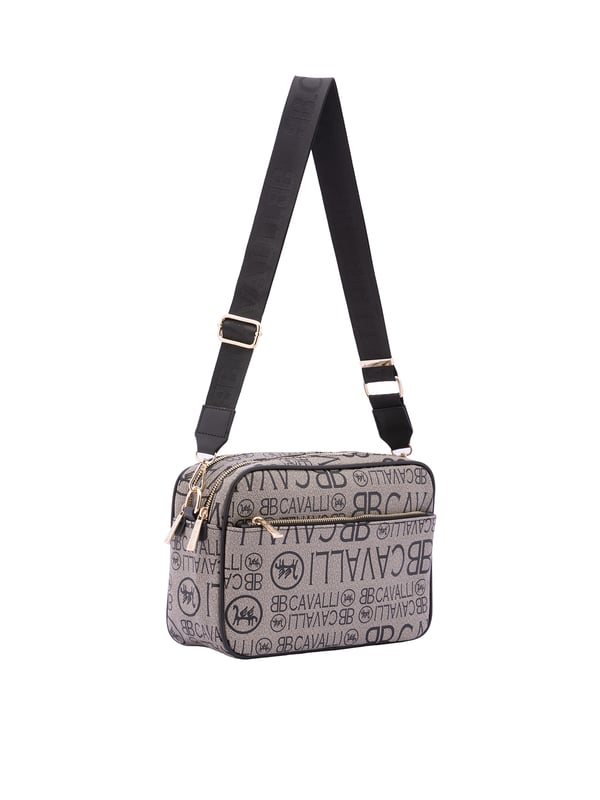 Crossbodytas voor dames met ritssluiting. één met ritssluiting en twee open binnenzakken. één voorkant met ritssluiting en één achterkant met externe zakken met rits. verstelbaar in stoffen schouderband. ontbrekend handvat. twee binnenvakken.  extern materiaal. 100% polyester binnenkant. Afmetingen: 18x28x11 cm. Modeproduct