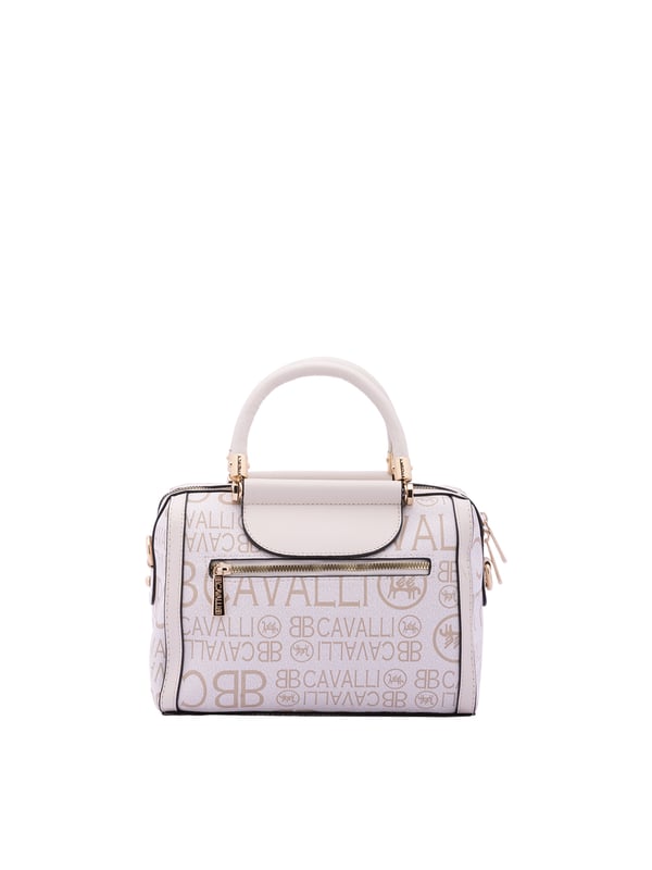 Bolso baúl de mujer. El cierre es con cremallera. Hay dos bolsillos internos con cremalleras. Los bolsillos externos son uno en la espalda con cremallera. La bandolera es ajustable y extraíble en ecopiel. El mango es de ecopiel. Hay un compartimento interno. El material exterior es ecopiel. Internamente es 100% Poliéster. Medidas: 18x25x14 cm. Producto de moda