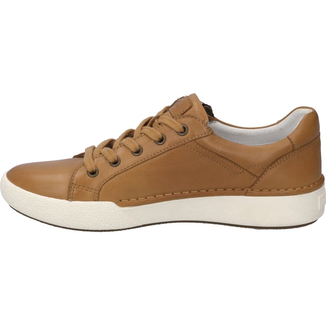 Estos zapatos están fabricados piel de becerro extremadamente resistente, por lo que son especialmente resistentes y duradero. El deportiva cordón deportivo proporciona al pie la mejor al caminar y al estar de pie. La plantilla extraíble se puede cambiar en un abrir y cerrar de ojos. El método de fabricación Strobel, típico de las zapatillas de deporte, hace que el calzado sea especialmente duradero. Con la anchura de zapato G Claire 03 es ideal. ¡Disfruta de tu libertad con el acompañante diario!