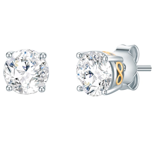 Timeless earrings is a basic for every jewelry box - like these bicolor ears of the Trilani label. The precisely faceted zirconia crystal ensures a beguiling glitter on your earlobes. A symbolic detail for the second glance is the infinitiy motif integrated on the side. Made of 925 sterling silver and rhodium and yellow gold, the earrings convinces fans of silver and gold jewelry alike. The plugs go with the office look as well as with casual leisure outfits and are guaranteed to be an Every Day Piece. A plug -in closure simplifies on and off - for optimal wearing comfort.