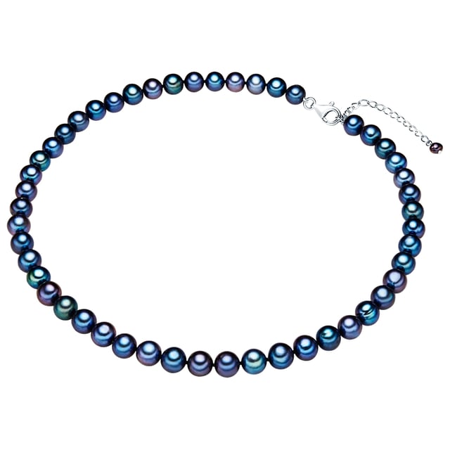 Experience magical moments as the wearer of this beautifully extravagant pearl necklace from the Valero Pearls collection. Dozens of potato-shaped freshwater breeding breeding pearls that were raised on delicate pearl silk conjure up spectacularly dazzling effects on their cleavage. You owe this to your opulent luster, which resembles the magnificent plumage of the paw and thus captivates everyone. In the neck, this gem can be closed from the finest sterling silver using a carabiner closure and there is even the possibility to easily regulate your length and thus optimize your soft case in the neckline as well as by magic.