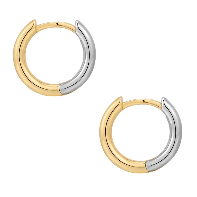 Women's hoop earrings made of sterling silver Bicolo