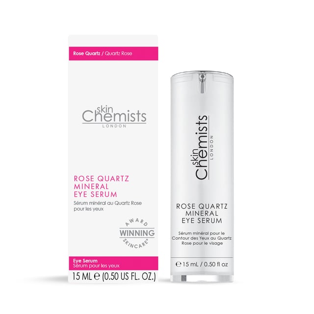 skinChemists Rose Quartz Mineral Eye Serum 15ml Rose Quartz Mineral Eye Serum is a powerful formula that illuminates and refreshes the skin, leaving it brighter and more radiant. With active ingredients that revitalize and protect against ageing, this serum reduces fine lines and wrinkles for a healthier, more youthful appearance. Experience improved vitality and a smoother complexion with this must-have skincare product.