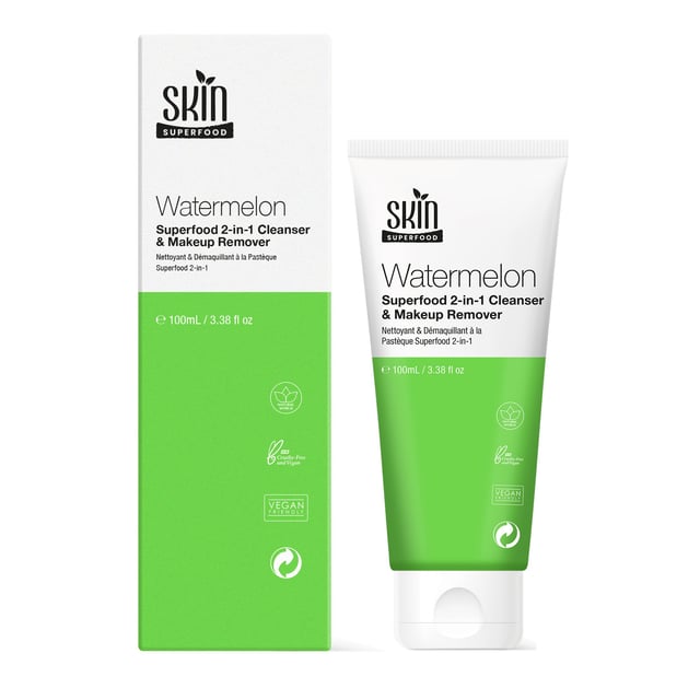 Our Watermelon Superfood Cleanser is a 2-in-1 hero product that effectively removes impurities and promotes a rejuvenated complexion. Enriched with super-fruit watermelon and nourishing coconut, this gentle cleanser hydrates and moisturizes the skin, leaving it clean, fresh, and protected.