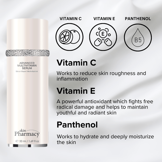 Presentamos nuestro Suero Multivitamínico Avanzado, una fórmula poderosa que hidrata y humecta profundamente la piel mientras la protege del estrés ambiental. Enriquecido con Vitamina C para un cutis más brillante y Vitamina E para combatir el daño de los radicales libres, este producto de cuidado de la piel libre de crueldad ofrece resultados reales para quienes tienen piel sensible o dañada, dejándote con un brillo radiante y confianza.