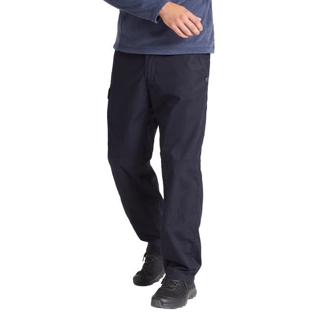 65% Polyester, 35% Cotton. Design: Logo, Plain. Belt Loops, Easy-Care, Heel Tape, Recycled Materials. Fabric Technology: DWR Finish, EcoShield, NosiDefence, SmartDry Eco, Solarshield. Pockets: 5 Zip Pockets, 1 Mobile Phone Pocket. Waistline: Belted Waist, Part Elasticated. No. of Pockets: 9. Conforms to Safety Standard: BCI Approved. Sun Rating: UPF 40+.